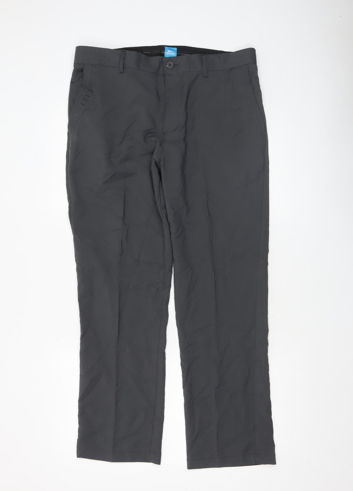 Slazenger Men's Black 3XL Chino Trousers Lightweight Polyester
