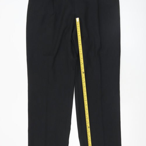 Remus Uomo Men's Black Wool Blend Formal Dress Pants 38L