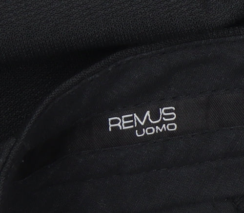 Remus Uomo Men's Black Wool Blend Formal Dress Pants 38L