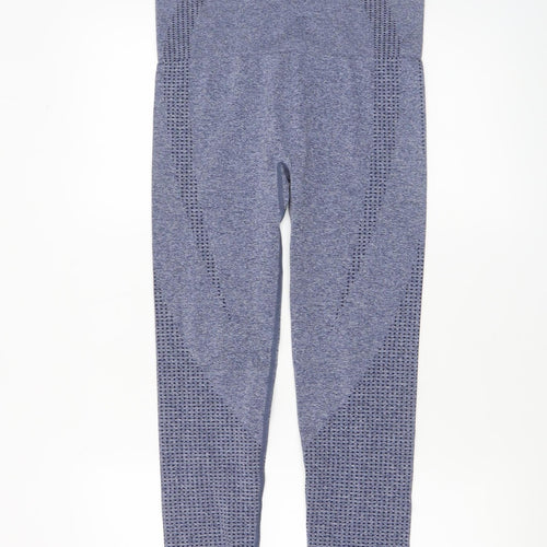 Dunnes Stores Womens Navy Seamless Leggings M Moisture Wicking Stretch