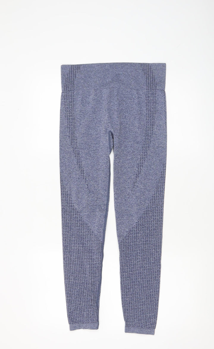 Dunnes Stores Womens Navy Seamless Leggings M Moisture Wicking Stretch