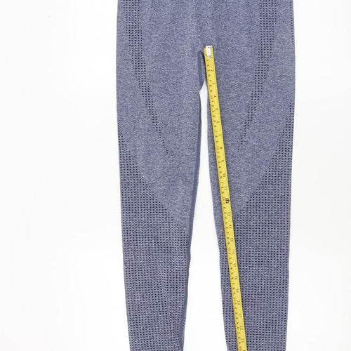 Dunnes Stores Womens Navy Seamless Leggings M Moisture Wicking Stretch