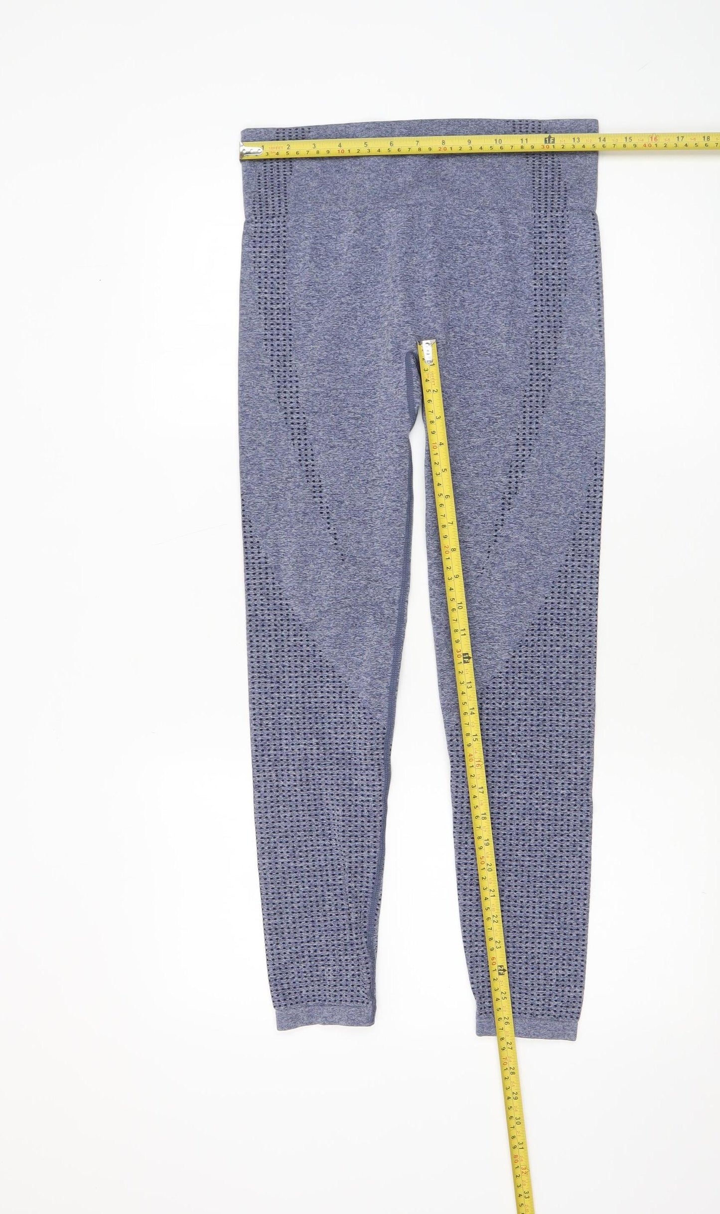 Dunnes Stores Womens Navy Seamless Leggings M Moisture Wicking Stretch