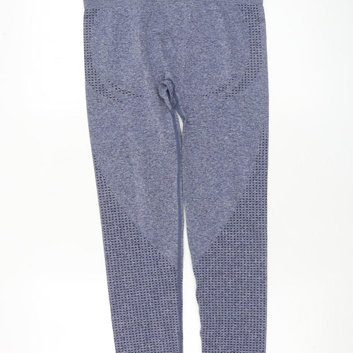 Dunnes Stores Womens Navy Seamless Leggings M Moisture Wicking Stretch