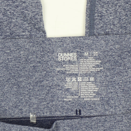 Dunnes Stores Womens Navy Seamless Leggings M Moisture Wicking Stretch
