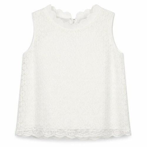 Marc Angelo Women’s Ivory Lace Sleeveless Blouse Size 16
