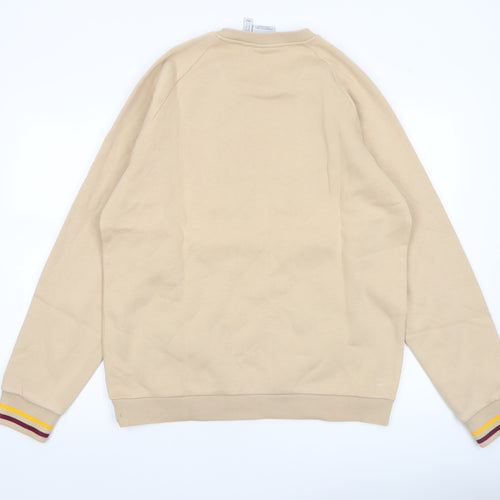 Adidas Men's Beige Logo Pullover Sweatshirt Size S