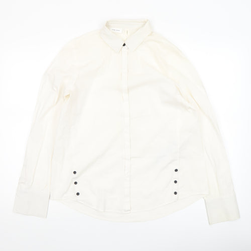 Gerry Weber Women’s Ivory Cotton Stretch Button-Up Shirt Size 12