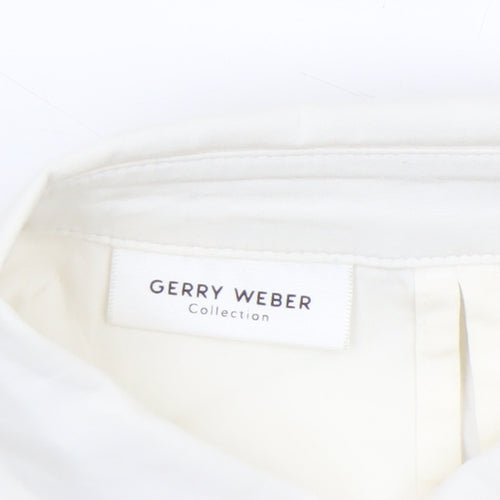 Gerry Weber Women’s Ivory Cotton Stretch Button-Up Shirt Size 12
