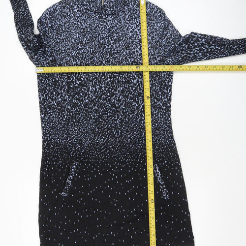 Marks and Spencer Women’s Black Shift Dress Size 8 Long Sleeve Jersey
