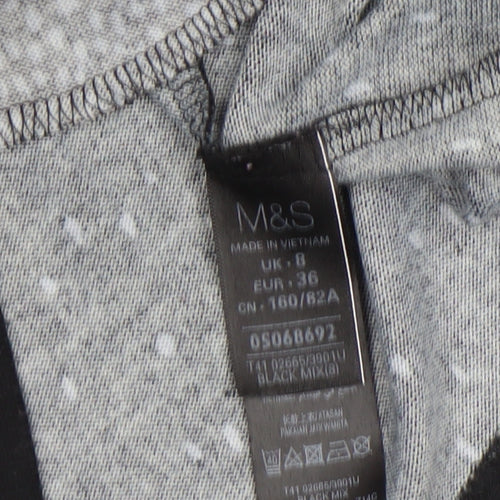 Marks and Spencer Women’s Black Shift Dress Size 8 Long Sleeve Jersey