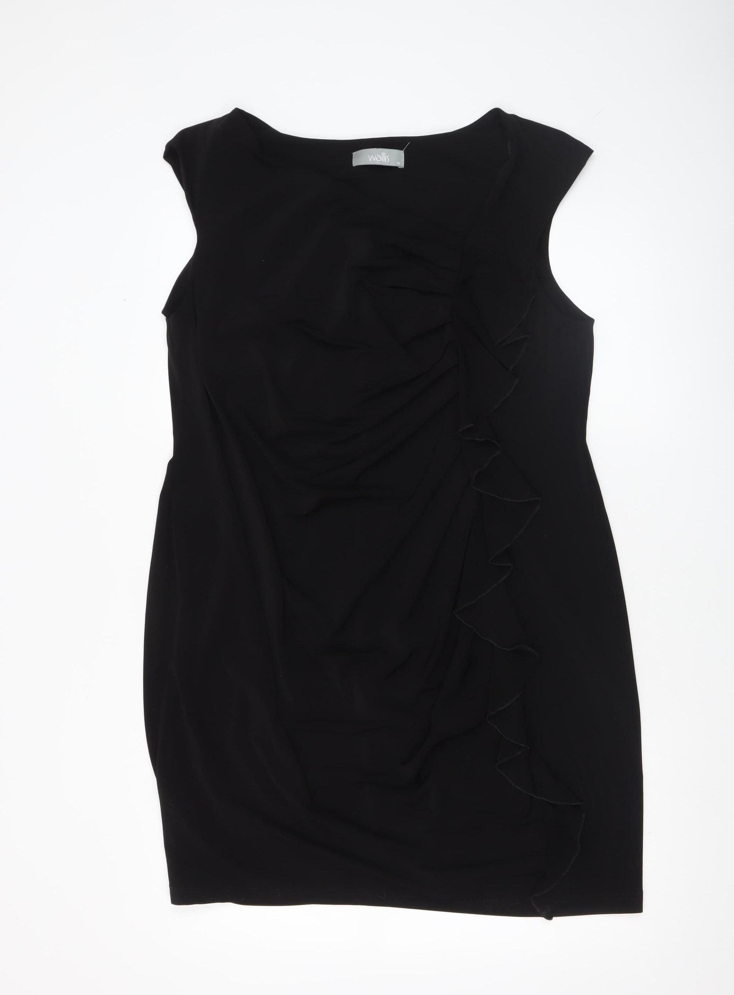 Wallis Women Black Size 18 Sleeveless Bodycon Knee Length Dress