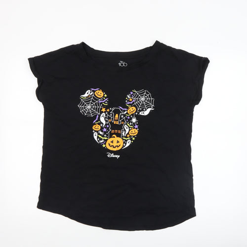 Disney Women’s Black Halloween Mickey T-Shirt Size 14