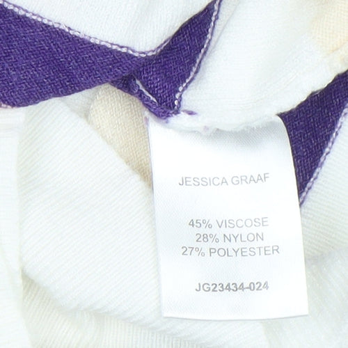Jessica Graaf Womens Multicoloured Striped Crew Neck Jumper Medium