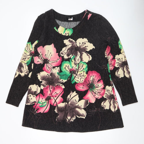 Kira Womens Multicoloured Floral Pullover Jumper Size M