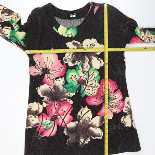 Kira Womens Multicoloured Floral Pullover Jumper Size M