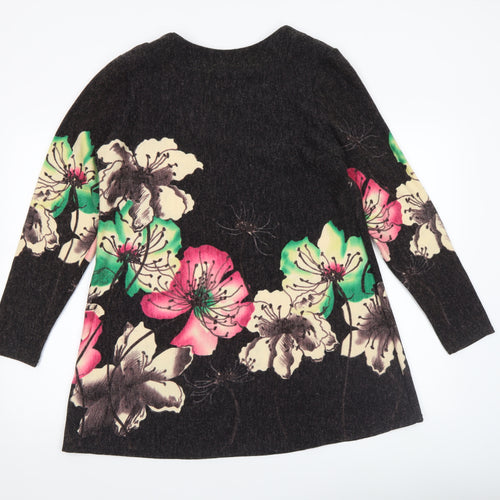Kira Womens Multicoloured Floral Pullover Jumper Size M