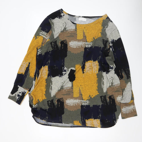 Apricot Womens Multicoloured Abstract Pullover Jumper Size 14