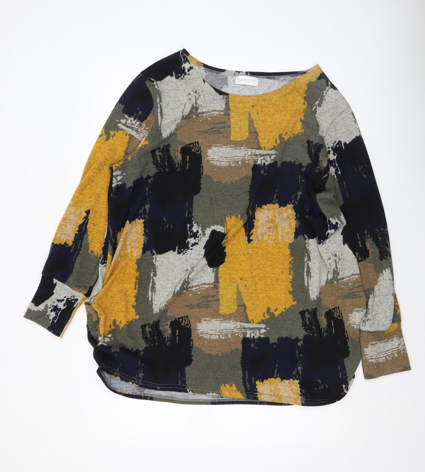Apricot Womens Multicoloured Abstract Pullover Jumper Size 14