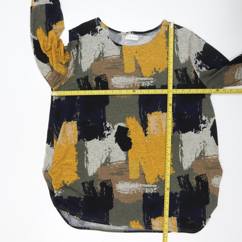 Apricot Womens Multicoloured Abstract Pullover Jumper Size 14