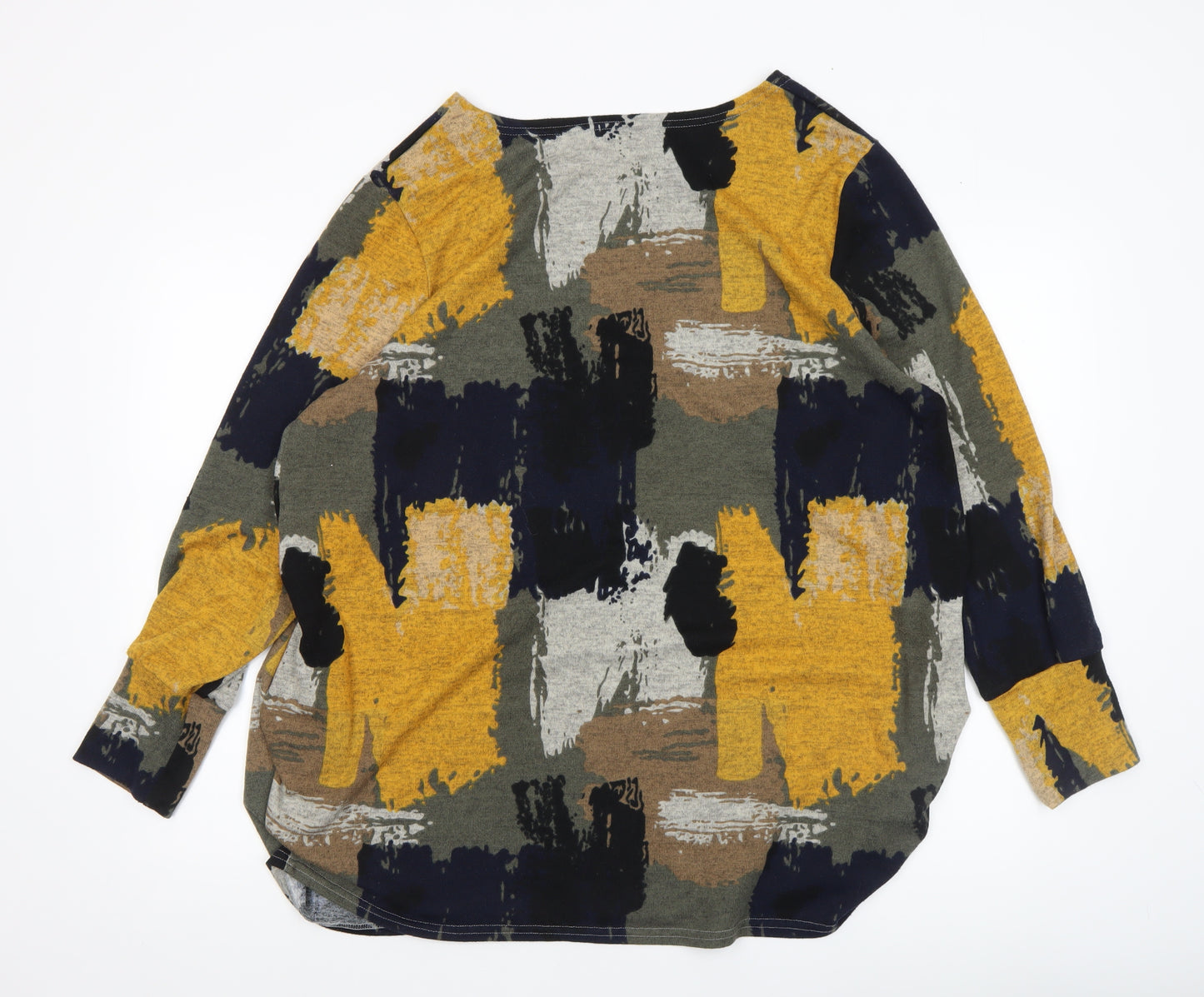 Apricot Womens Multicoloured Abstract Pullover Jumper Size 14