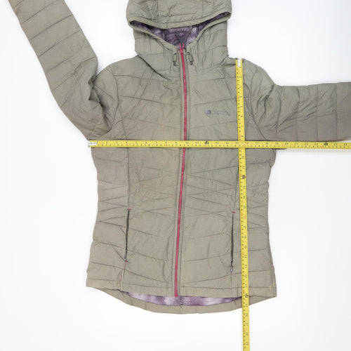 Mountain Warehouse Womens Green Hooded Puffer Jacket Size 10