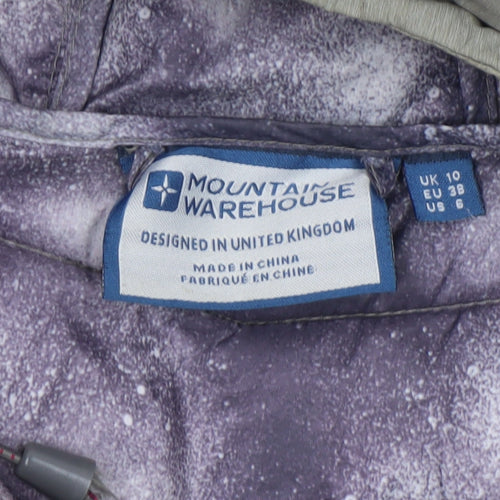 Mountain Warehouse Womens Green Hooded Puffer Jacket Size 10