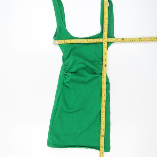 Zara Women Green Bodycon Sleeveless Short Dress Size S