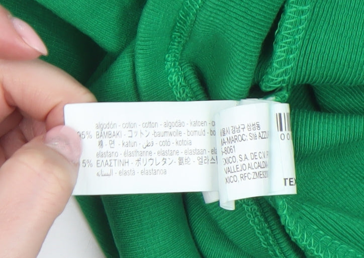 Zara Women Green Bodycon Sleeveless Short Dress Size S