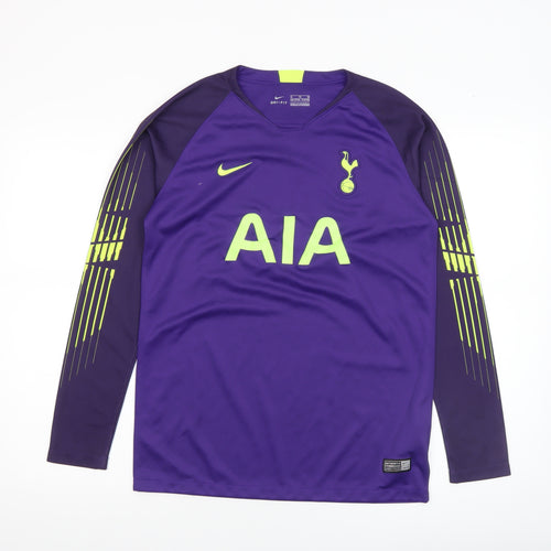 Nike Boys Purple Football Dri-Fit Long Sleeve Jersey Top 13-15 Years