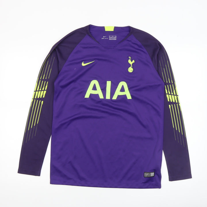 Nike Boys Purple Football Dri-Fit Long Sleeve Jersey Top 13-15 Years