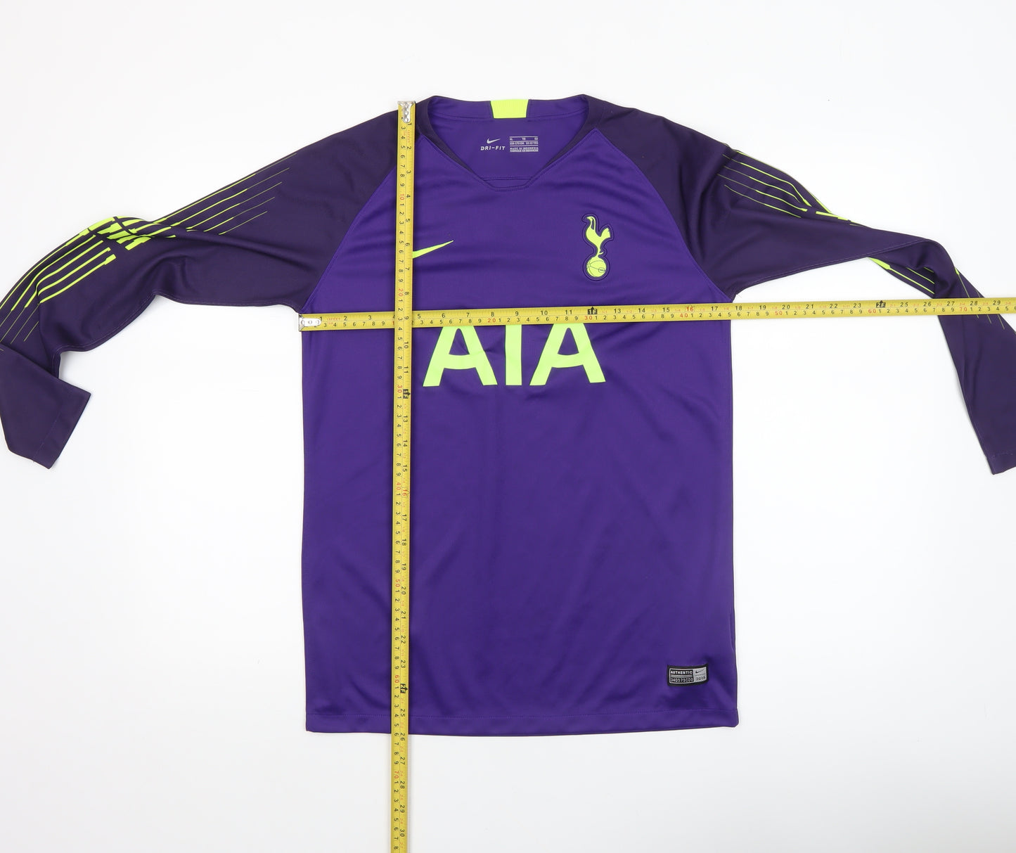 Nike Boys Purple Football Dri-Fit Long Sleeve Jersey Top 13-15 Years