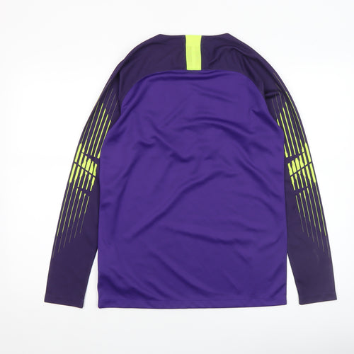 Nike Boys Purple Football Dri-Fit Long Sleeve Jersey Top 13-15 Years