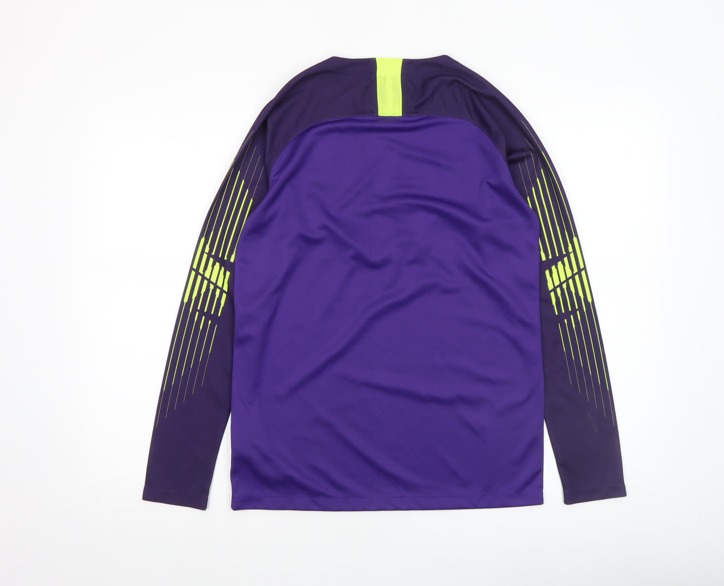 Nike Boys Purple Football Dri-Fit Long Sleeve Jersey Top 13-15 Years
