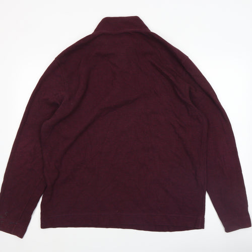 Van Heusen Men's Red XL Classic Fit 1/4 Zip Sweatshirt