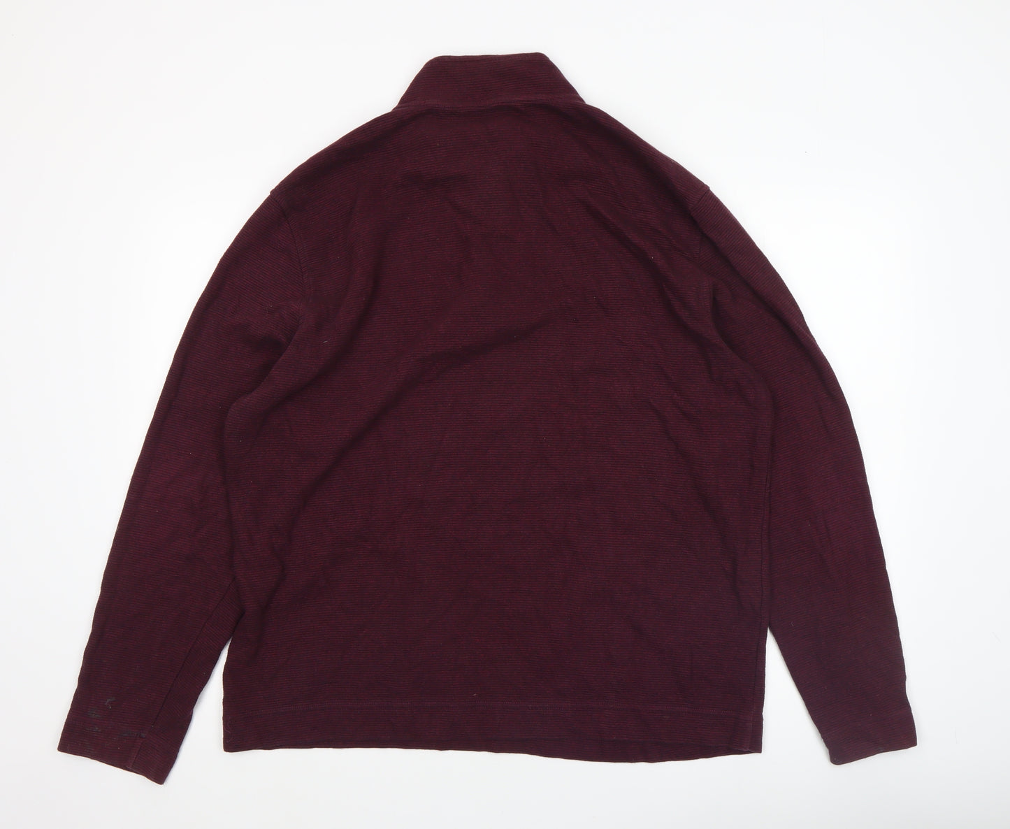 Van Heusen Men's Red XL Classic Fit 1/4 Zip Sweatshirt