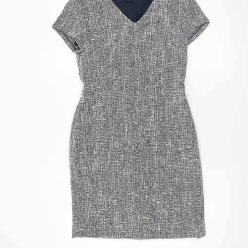 Banana Republic Womens Grey Petite Sheath Business Dress Size 2
