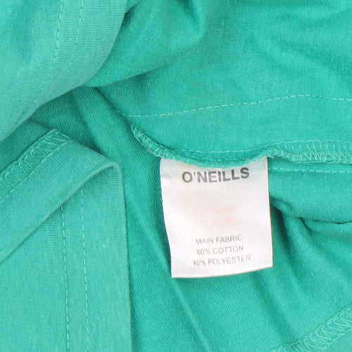 O'Neills Men's Green Funny Graphic Cotton Blend T-Shirt Size M