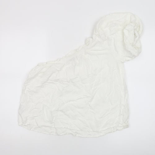River Island Women’s White Puff Sleeve Cotton Blouse UK 10