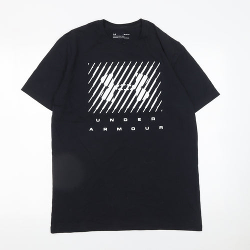 Under Armour Men's Black HeatGear Graphic T-Shirt Size M Relaxed Fit
