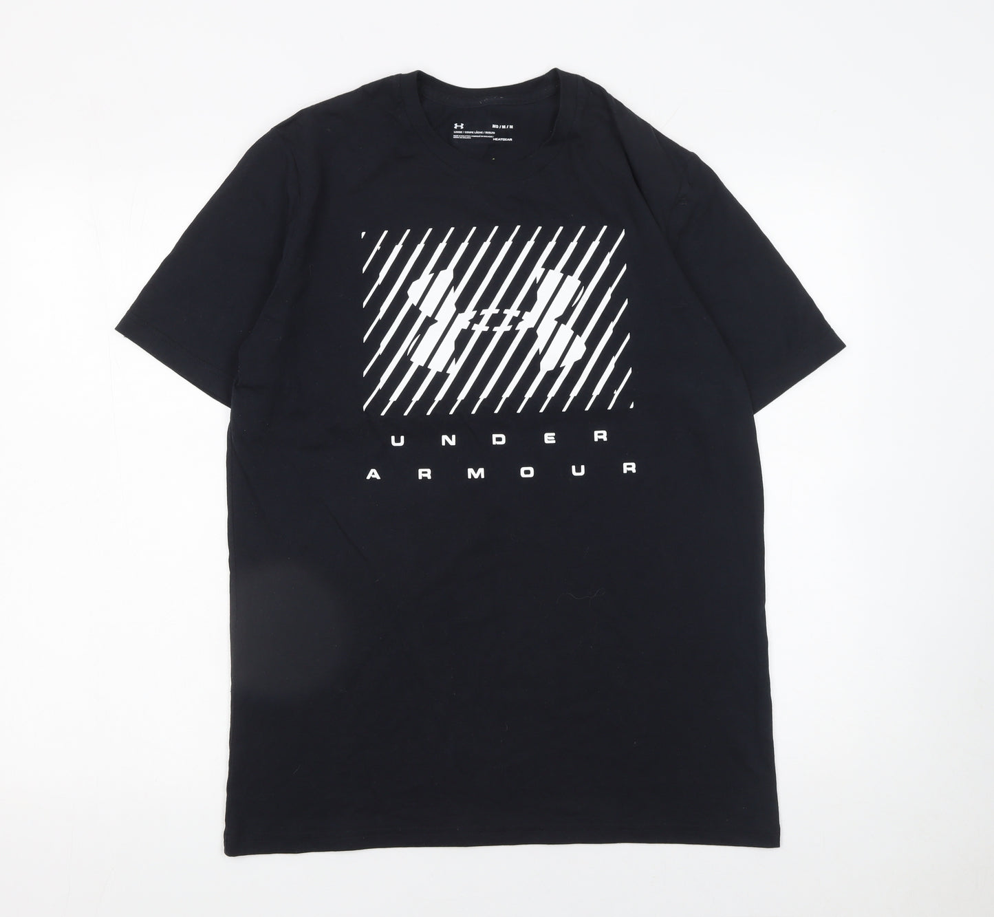 Under Armour Men's Black HeatGear Graphic T-Shirt Size M Relaxed Fit