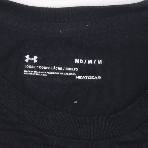Under Armour Men's Black HeatGear Graphic T-Shirt Size M Relaxed Fit