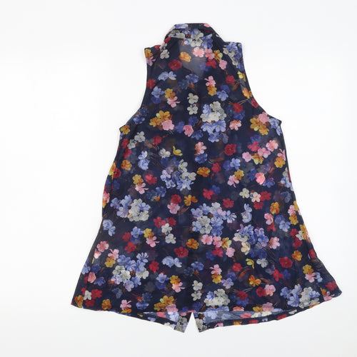 River Island Women's Multicoloured Floral Sleeveless Tunic Blouse Size 6