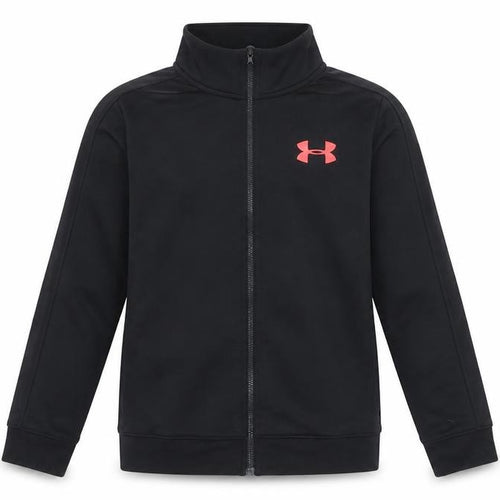 Under Armour Girls Black Track Jacket Size 10 Years Zip-Up Activewear