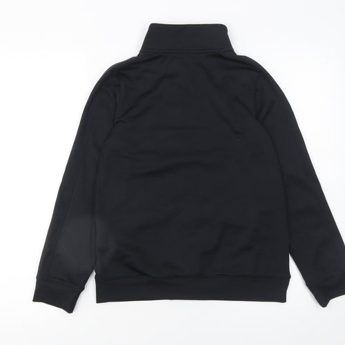 Under Armour Girls Black Track Jacket Size 10 Years Zip-Up Activewear