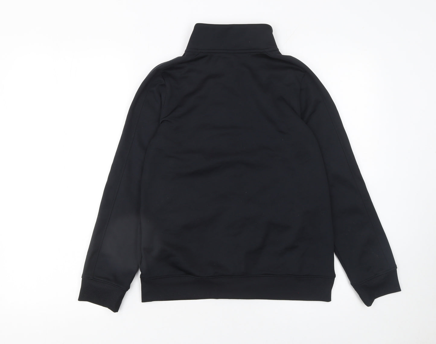 Under Armour Girls Black Track Jacket Size 10 Years Zip-Up Activewear
