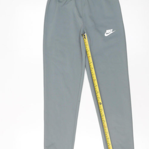 Nike Boys Grey Jogger Trousers Size S 128-137cm Polyester Activewear