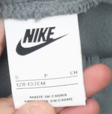 Nike Boys Grey Jogger Trousers Size S 128-137cm Polyester Activewear