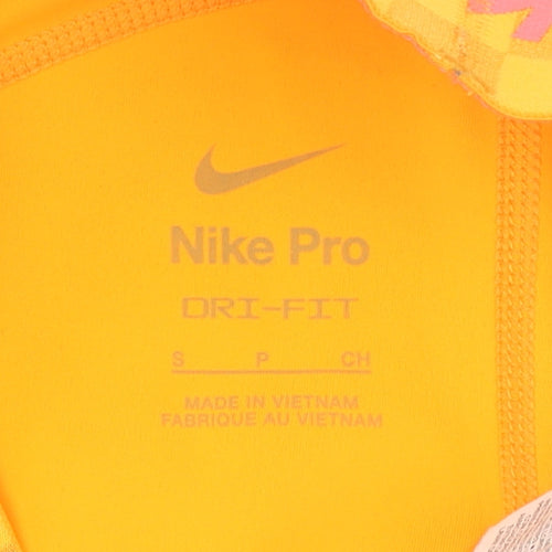 Nike Pro Yellow Dri-FIT Women's Leggings Small Compression Fit