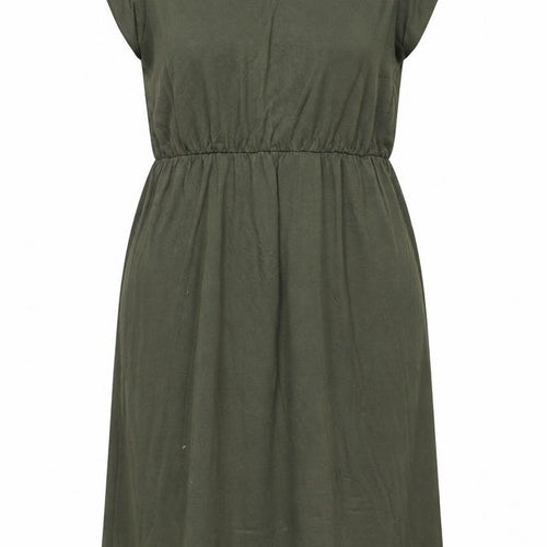 Dorothy Perkins Women’s Green Midi Fit & Flare Jersey Dress Size 16